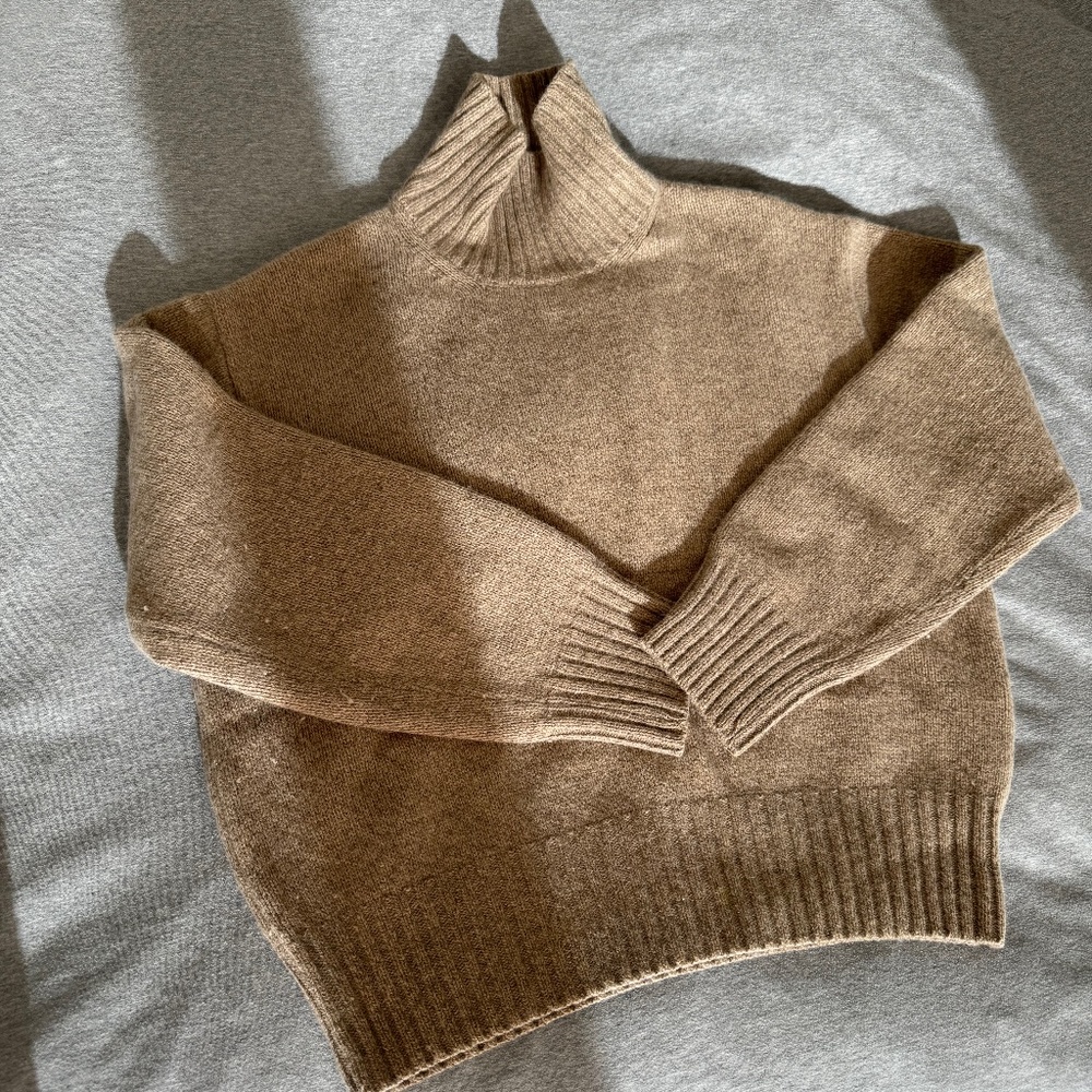 Sanna NY Made in Seoul Cashmere Blend Mocha Sweater